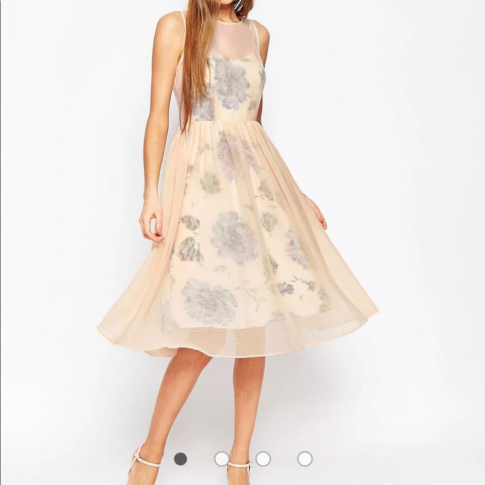 ASOS Floral midi dress (wedding collection) worn once size 4